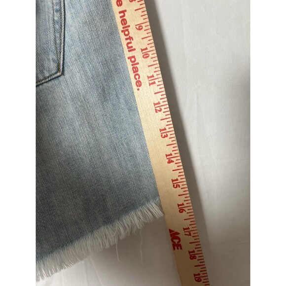 One Teaspoon Denim Jean Shorts Women’s 28 Distressed Frayed Raw Hem Button Fly - Picture 5 of 8